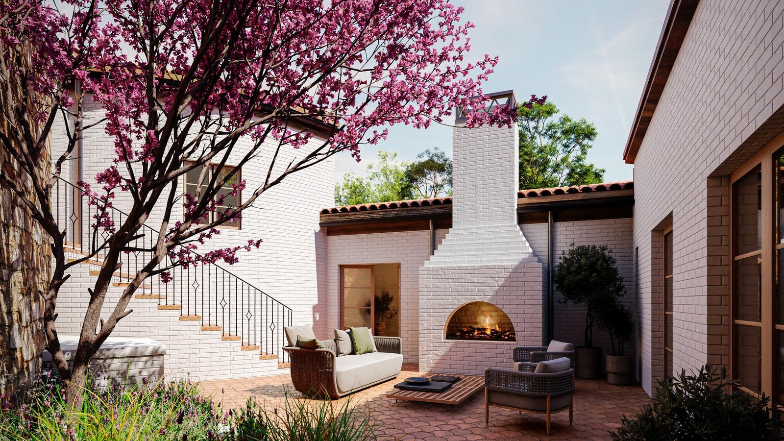 Los Ángeles House — modern residential exterior and interior visualization, Beverly Hills USA